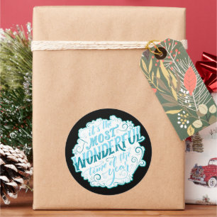 Es ist die wunderbarste Zeit des Jahres Runder Aufkleber