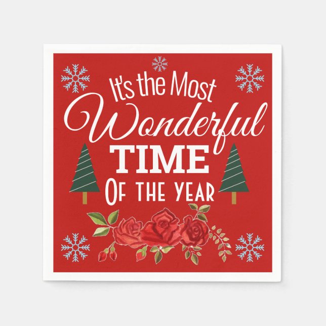 Es ist die wunderbarste Zeit des Jahres Serviette (Vorderseite)