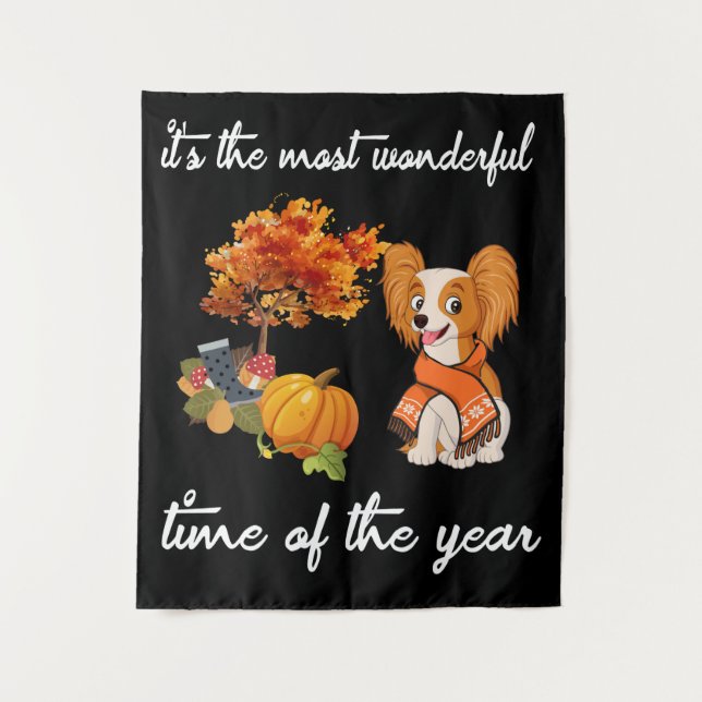 Es ist die wunderbarste Zeit des Jahres Wandteppich (Vorderseite)