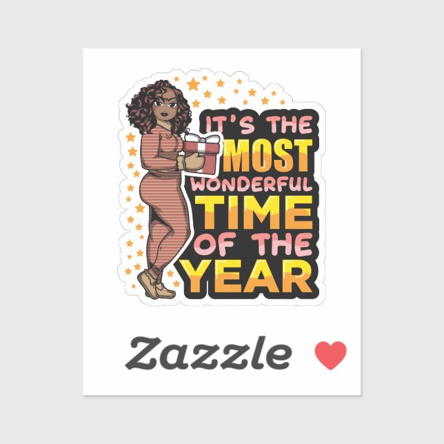 Es ist die wunderbarste Zeit des Jahres Weihnachte Aufkleber (Blatt)