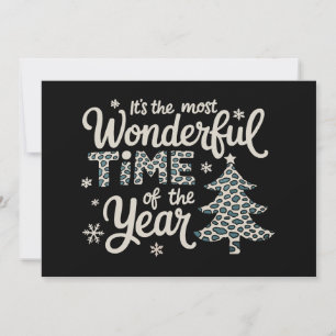 ES IST DIE WUNDERBARSTE ZEIT DES JAHRES Weihnachte Feiertagskarte