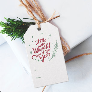 Es ist die wunderbarste Zeit des Jahres Weihnachte Geschenkanhänger