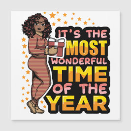 Es ist die wunderbarste Zeit des Jahres Weihnachte Magnetkarte