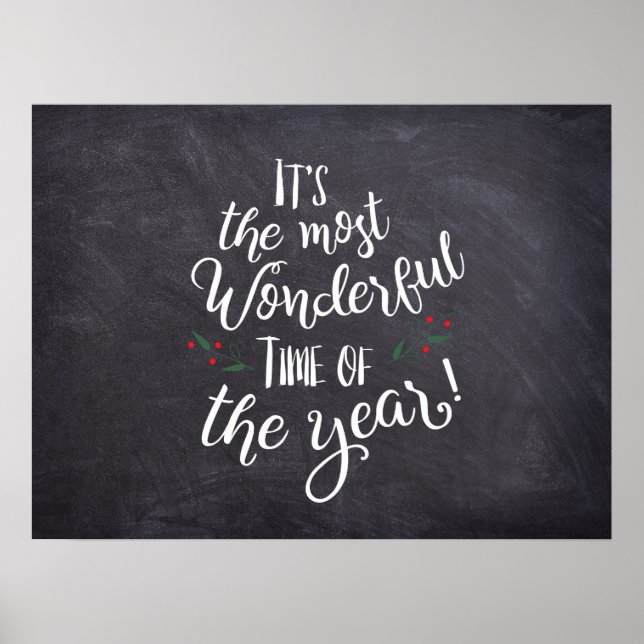 Es ist die wunderbarste Zeit des Jahres Weihnachte Poster (Vorne)