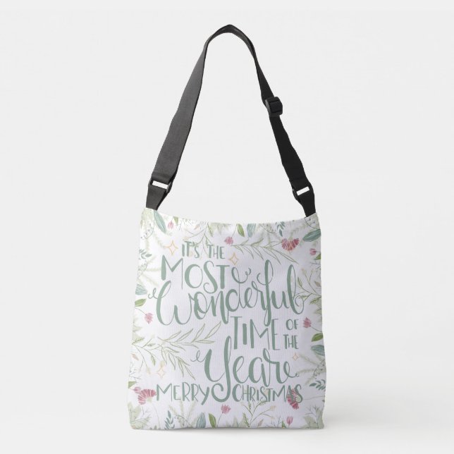 Es ist die wunderbarste Zeit des Jahres Weihnachte Tragetaschen Mit Langen Trägern (Vorderseite)