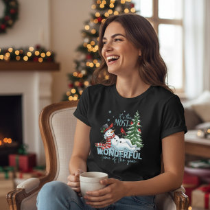Es ist die wunderbarste Zeit des Jahres Weihnachte Tri-Blend Shirt