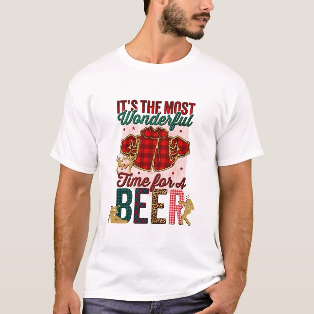 Es ist die wunderbarste Zeit für ein Bier T-Shirt (Vorderseite)