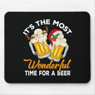 Es ist die wunderbarste Zeit für ein Bier trinken Mousepad