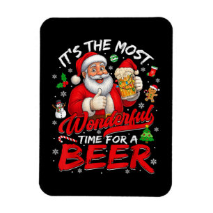 Es ist die wunderbarste Zeit für ein Bier-Weihnach Magnet