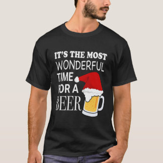 Es ist die wunderbarste Zeit für ein Bier Weihnach T-Shirt