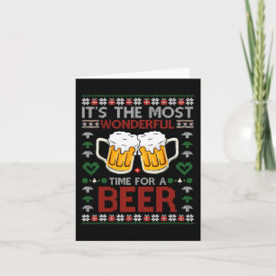 Es ist die wunderbarste Zeit für eine Bier-Weihnac Karte