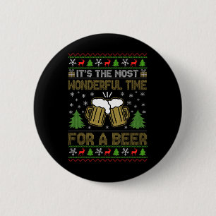 Es ist die wunderbarste Zeit für einen Bier-Santa- Button
