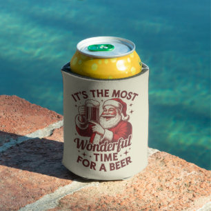 Es ist die wunderbarste Zeit für einen Bier-Santa- Dosenkühler
