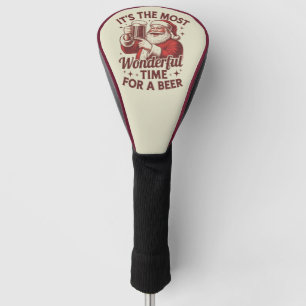 Es ist die wunderbarste Zeit für einen Bier-Santa- Golf Headcover