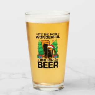 Es ist die wunderbarste Zeit für einen Bier-Weihna Glas
