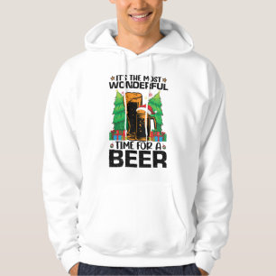 Es ist die wunderbarste Zeit für einen Bier-Weihna Hoodie