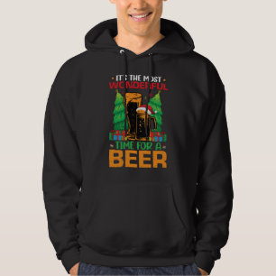 Es ist die wunderbarste Zeit für einen Bier-Weihna Hoodie