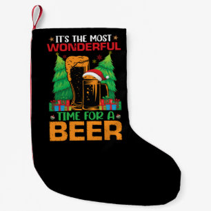 Es ist die wunderbarste Zeit für einen Bier-Weihna Kleiner Weihnachtsstrumpf