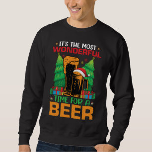 Es ist die wunderbarste Zeit für einen Bier-Weihna Sweatshirt