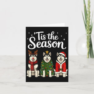 Es ist die Zeit Alaskan Malamute Weihnachten Karte