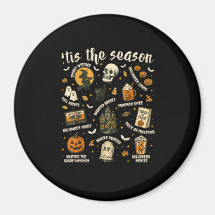 Es ist die Zeit der Weihnachtsmannmütze Retro Vint Magnet