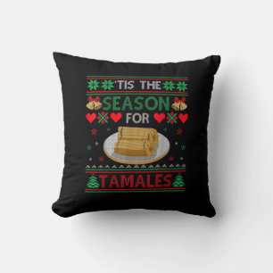 Es ist die Zeit für lustige Weihnachts-Tamales Kissen