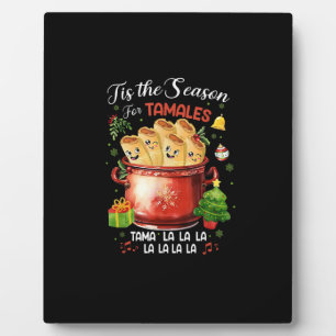 Es ist die Zeit für Tamales Weihnachten Mexikanisc Fotoplatte