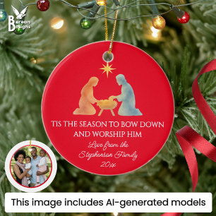 ES IST DIE ZEIT Modern Family Foto Weihnachten Keramik Ornament