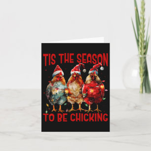 Es ist die Zeit, um Chicken Santa Hut Xm zu picken Karte