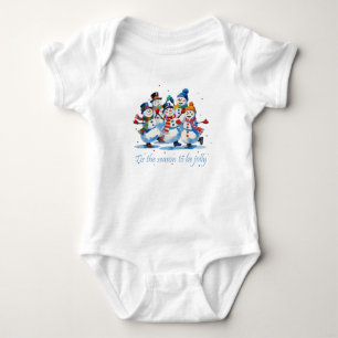Es ist die Zeit, um fröhlich zu sein, tanzende frö Baby Strampler