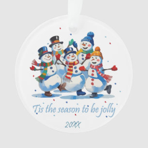 Es ist die Zeit, um fröhlich zu sein, tanzende frö Ornament