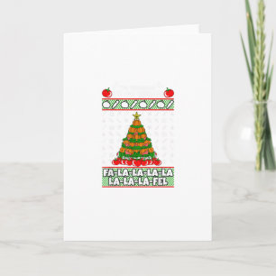 Es ist die Zeit, um vegane Weihnachtspyjamas X-Mas Karte