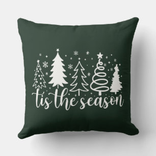Es ist die Zeit Weihnachtsbaum Wurf Kissen