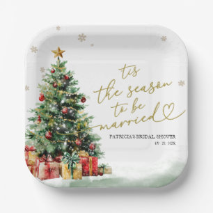 Es ist die Zeit zum Heiraten Brautparty Pappteller