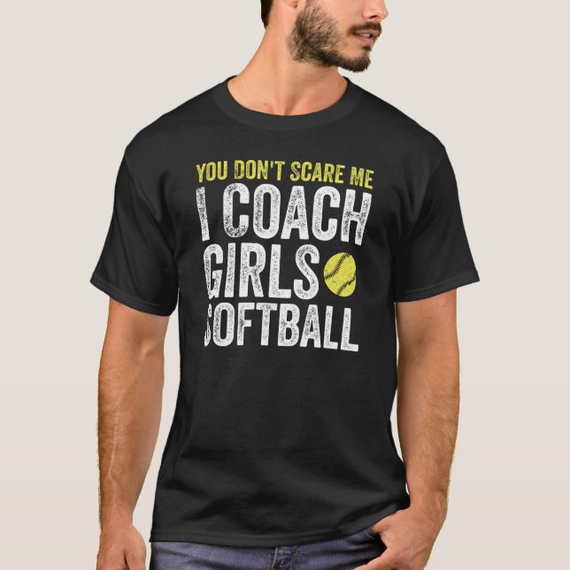 Es ist dir egal, dass ich Mädchen-Softball trainie T-Shirt (Vorderseite)