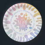 Es ist dünne Zeit Regenbogenschleim Party Pappteller<br><div class="desc">Es ist dünn Zeit,  gooey Regenbogen schlauch Regenbogen Party Papier Teller. Spaß,  helles,  modernes Party-Design. Teil einer passenden Auflistung. Textfarbe kann geändert werden.</div>
