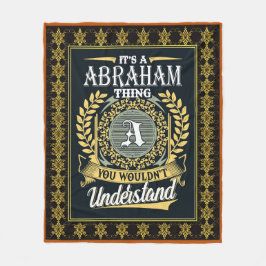 Es ist ein Abrahams-Ding, das man nicht verstehen  Fleecedecke