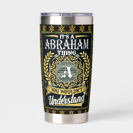 Es ist ein Abrahams-Ding, das man nicht verstehen Thermobecher