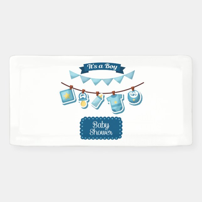 Es ist ein Baby Dusche 2x1 Vinyl Banner (Horizontal)