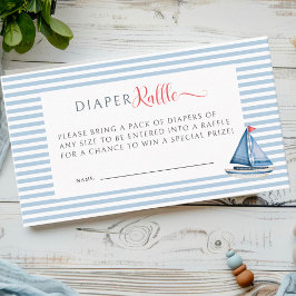 Es ist ein Baby-Dusche Nautical Diaper Raffles Begleitkarte