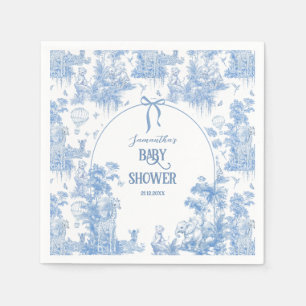 Es ist ein Baby Elegant Blue Toile Safari Baby Dus Serviette