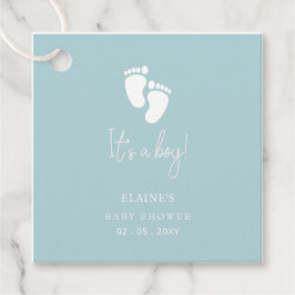 Es ist ein Baby Feet Blue Boy Baby Dusche Geschenkanhänger