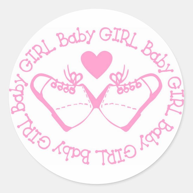 Es ist ein Baby-Girl-Sticker Runder Aufkleber (Vorderseite)
