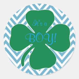 Es ist ein Baby Irish Thema Baby Shower Stickers