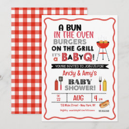 Es ist ein Baby Q für eine Einladung