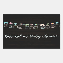 Es ist ein Baby Rustic Mason Jar Baby Shower Stick Rechteckiger Aufkleber