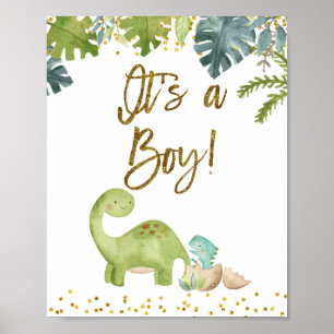 Es ist ein Baby-Schild Dinosaur Baby-Dusche Poster