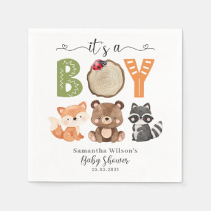 Es ist ein Baby-Shower Napkins für Boy Woodland An Serviette