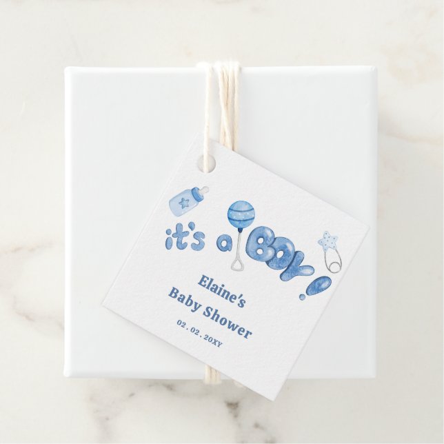 Es ist ein Baby Things Blue Boy Baby Dusche Geschenkanhänger (Beispiel)