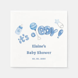 Es ist ein Baby Things Blue Boy Baby Dusche Serviette